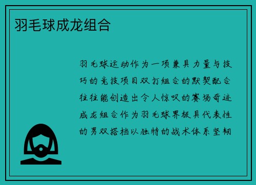 羽毛球成龙组合